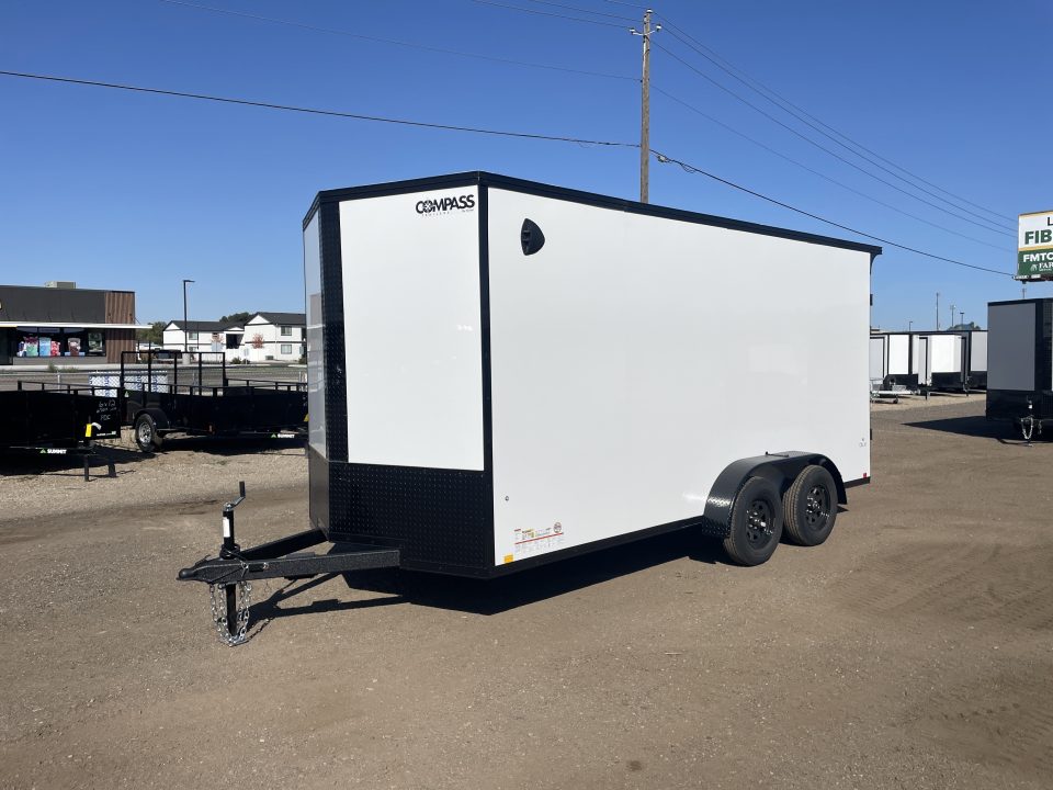 New 2027 Compass 7x16 V-Nose Cargo Trailer