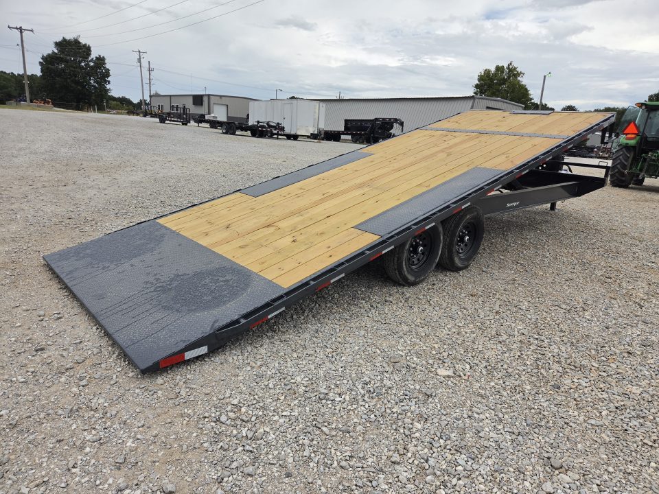 New 2027 Lamar 102X24 TANDEM 14K DECKOVER POWER TILT W/SPARE & TUFF WIRELESS