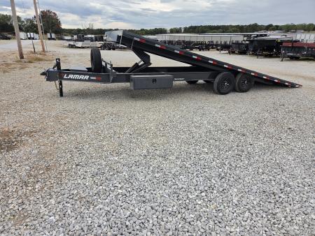 New 2027 Lamar 102X24 TANDEM 14K DECKOVER POWER TILT W/SPARE & TUFF WIRELESS
