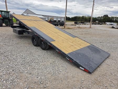 New 2027 Lamar 102X24 TANDEM 14K DECKOVER POWER TILT W/SPARE & TUFF WIRELESS