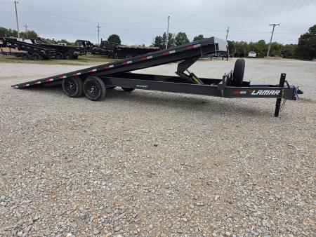 New 2027 Lamar 102X24 TANDEM 14K DECKOVER POWER TILT W/SPARE & TUFF WIRELESS