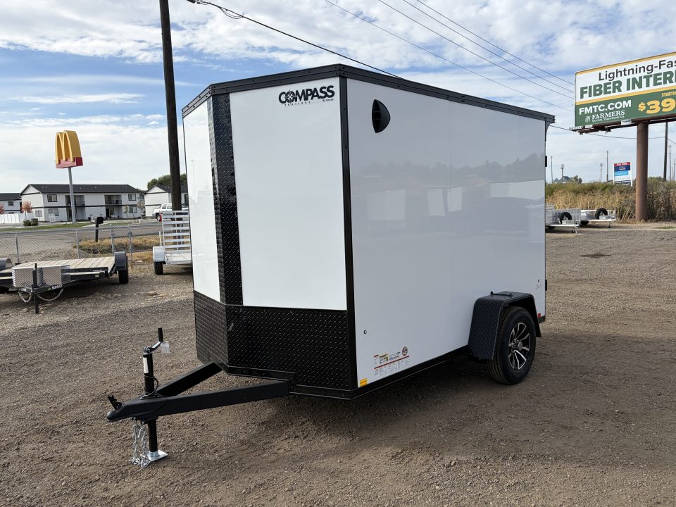 New 2027 Compass 6x10 V-Nose 3k Cargo Trailer