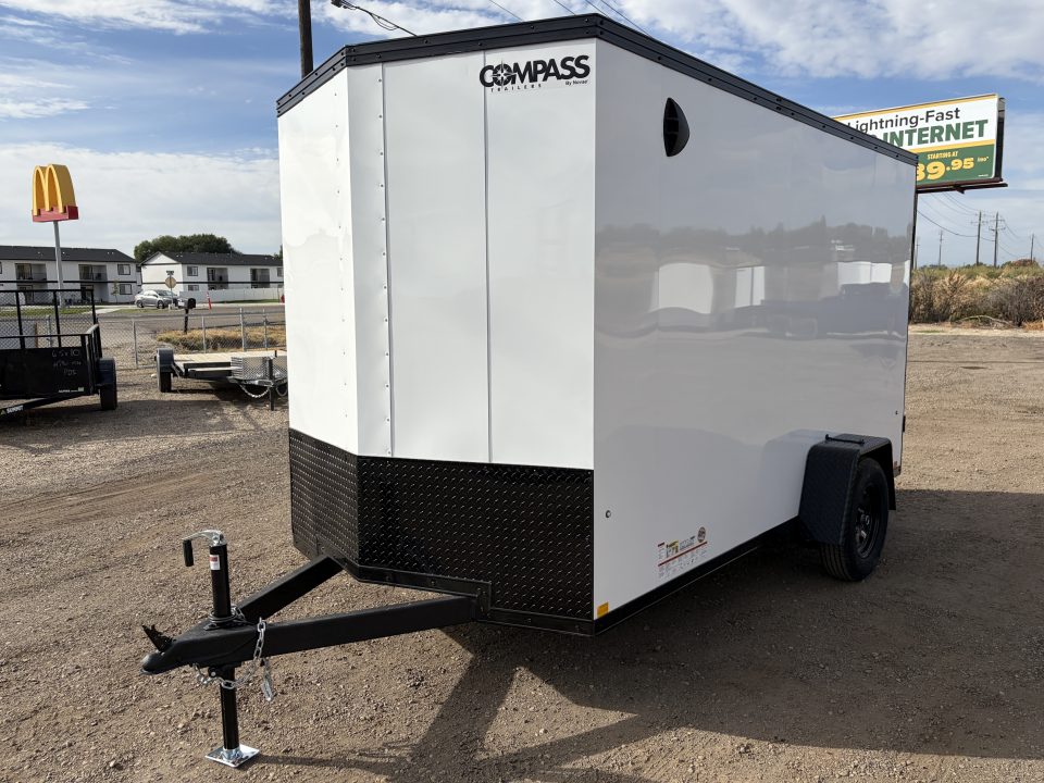 New 2027 Compass 6x12 V-Nose 3k Cargo Trailer