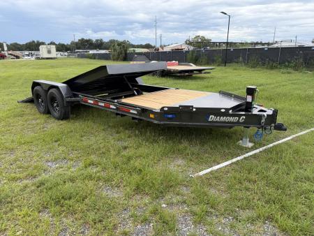 New 2027 Diamond C Hdt207 Tilt Trailer 82”x20’ 2 speed 15k drop leg jack 14 ply tires & fork holders