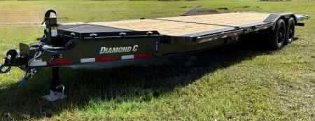 New 2027 Diamond C HXD210 DRIVE OVER FENDER TILT TRAILER 102”X24 , 15K 2 SPEED JACK