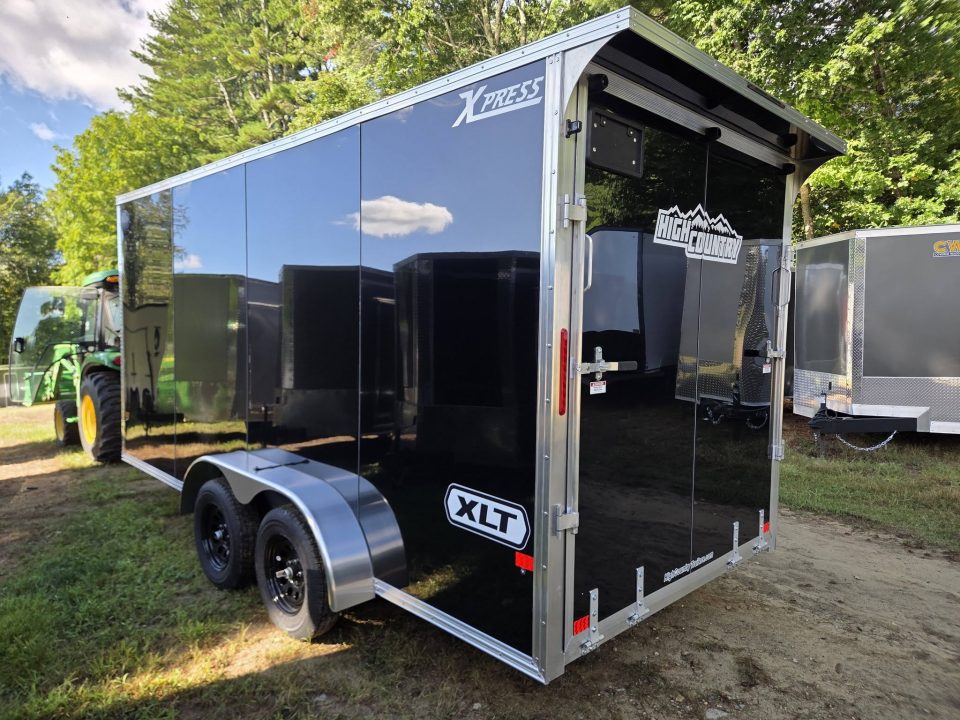 New 2027 High Country Trailers 7X16 aluminum cargo trailer black with spoiler & extra height Cargo / Enclosed Trailer