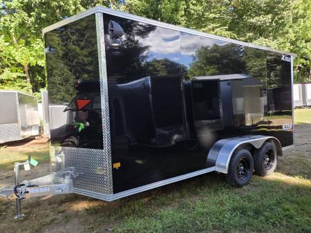 New 2027 High Country Trailers 7X16 aluminum cargo trailer black with spoiler & extra height Cargo / Enclosed Trailer