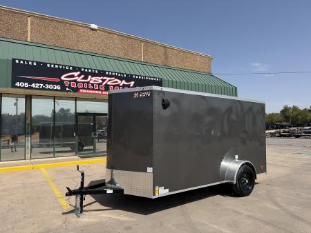 New #098218 2027 FOREST RIVER SA 6 X 12 SINGLE AXLE 3K ENCLOSED W/ REAR RAMP DOOR