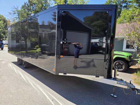 New 2027 Nitro 101x24 Ns black out edition deck over snowmobile trailer 9990lb gvwr loaded with upgrades Snowmobile Trailer