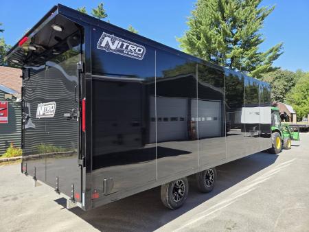 New 2027 Nitro 101x24 Ns black out edition deck over snowmobile trailer 9990lb gvwr loaded with upgrades Snowmobile Trailer