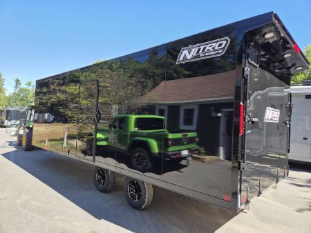 New 2027 Nitro 101x24 Ns black out edition deck over snowmobile trailer 9990lb gvwr loaded with upgrades Snowmobile Trailer