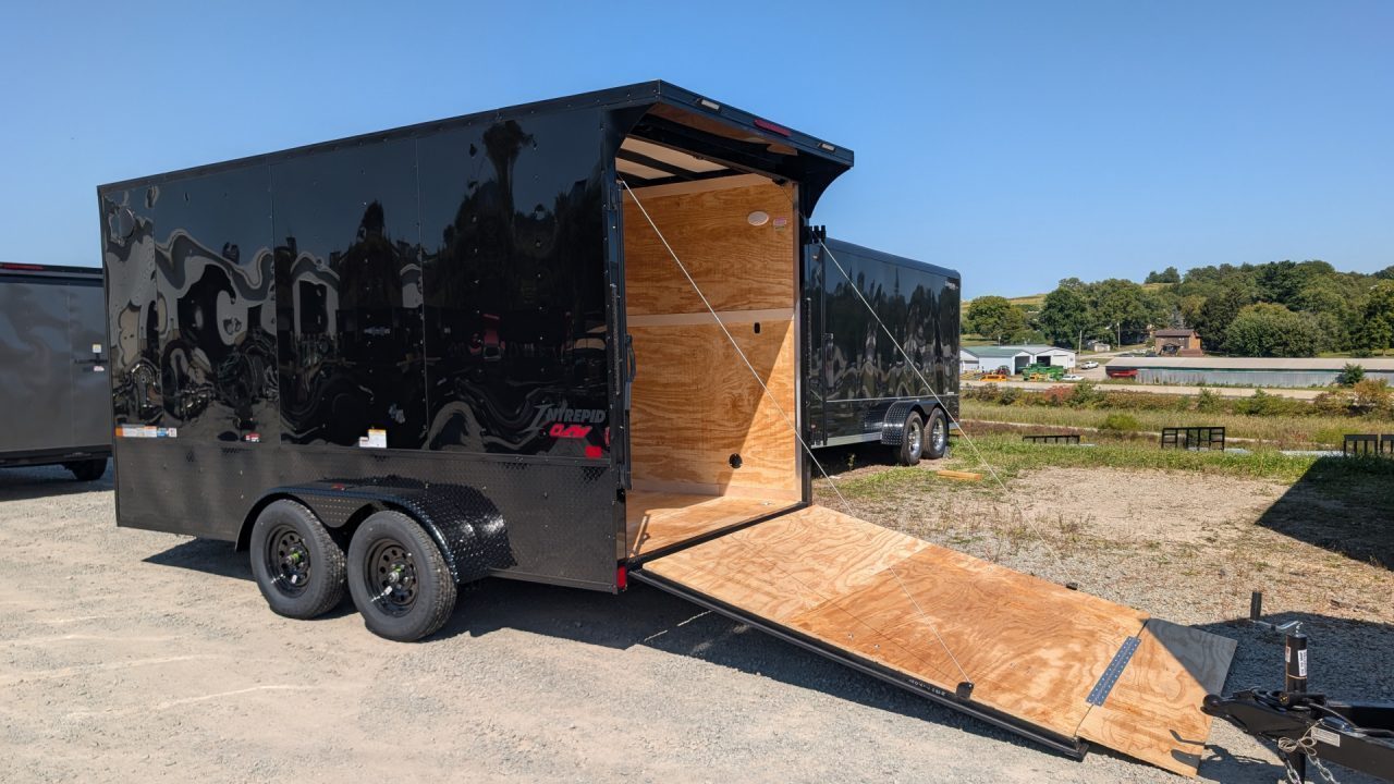 New 2027 Homesteader 7x16 Intrepid "OHV" V-Nose Cargo Trailer w/ Ramp Door (84" INSIDE)