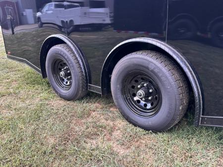 New 2027 8.5X18 Race Trailer - Finished Interior-5200LB Torsion Axle-Black Poly-Blackout