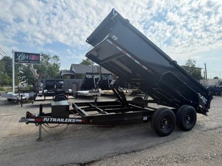 New 2027 PJ Trailers 83x14 14K Low Pro Scissor Dump Trailer