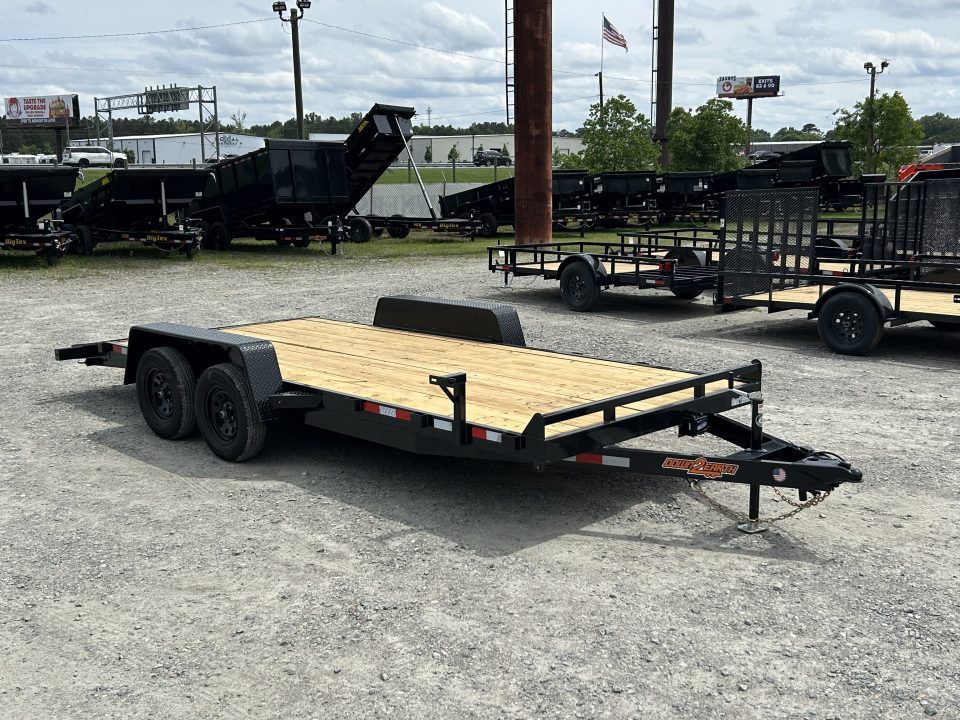New 2027 Down 2 Earth 82X18 Car Hauler (16ft Deck + 2ft Dovetail ) , Pull Out Ramps