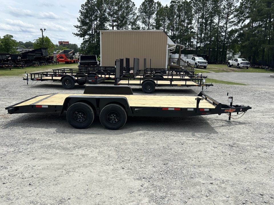 New 2027 Down 2 Earth 82X18 Car Hauler (16ft Deck + 2ft Dovetail ) , Pull Out Ramps