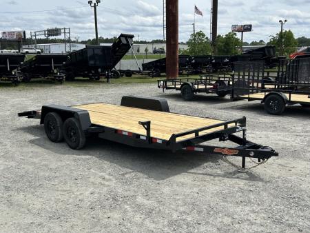 New 2027 Down 2 Earth 82X18 Car Hauler (16ft Deck + 2ft Dovetail ) , Pull Out Ramps