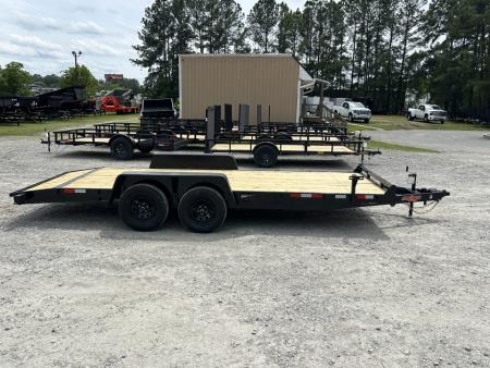 New 2027 Down 2 Earth 82X18 Car Hauler (16ft Deck + 2ft Dovetail ) , Pull Out Ramps