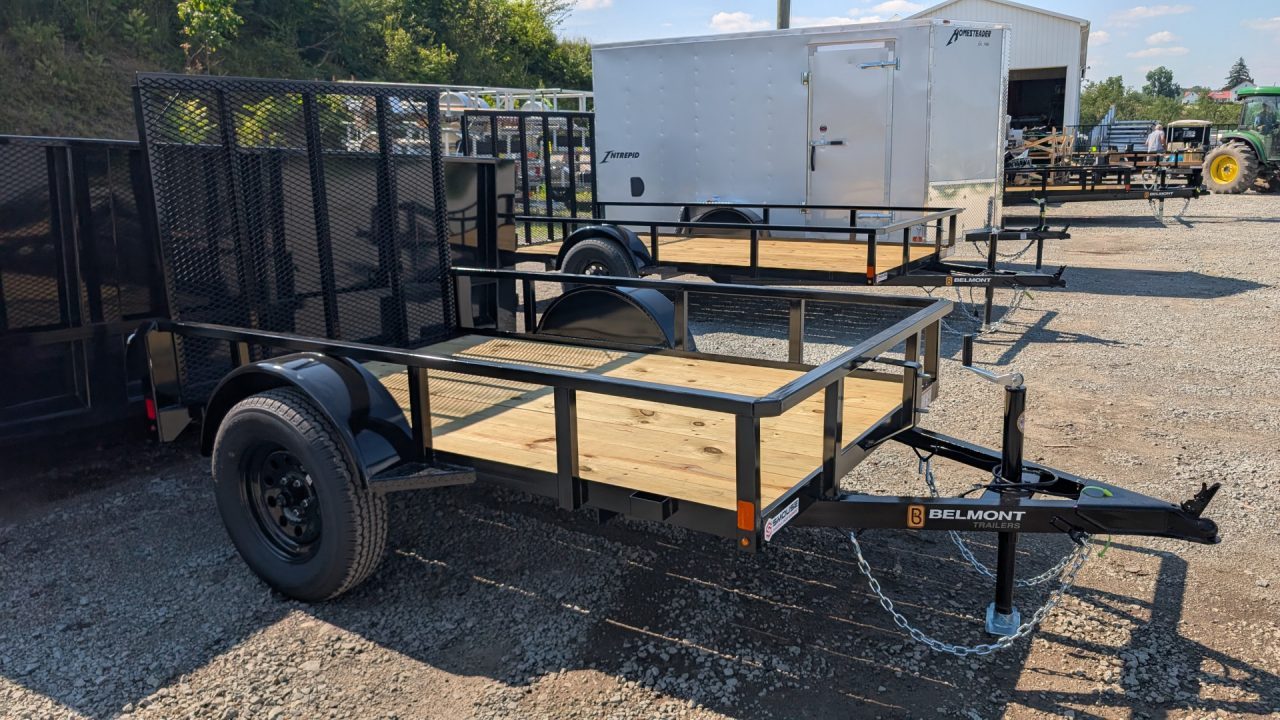 New 2027 Belmont 5x8 Tube Top Utility Trailer w/ Spring Assist Gate