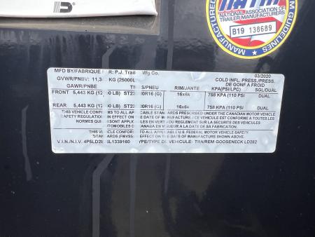 Used 2020 PJ Trailers 28' Gooseneck 12k's Flatbed Trailer
