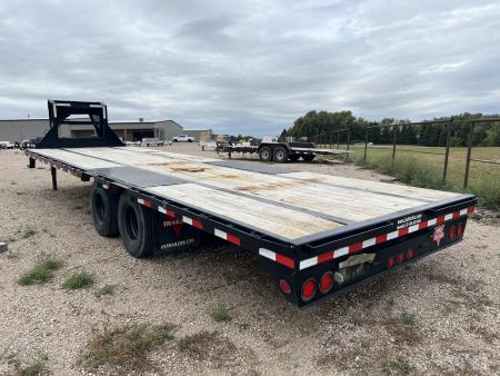 Used 2020 PJ Trailers 28' Gooseneck 12k's Flatbed Trailer