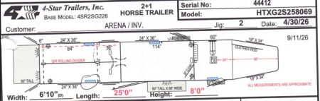 New 2027 4-Star Trailers 2 + 1 Horse Trailer