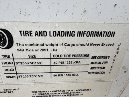 Used 2018 US Cargo 5 x 8 Enclosed Cargo / Enclosed Trailer