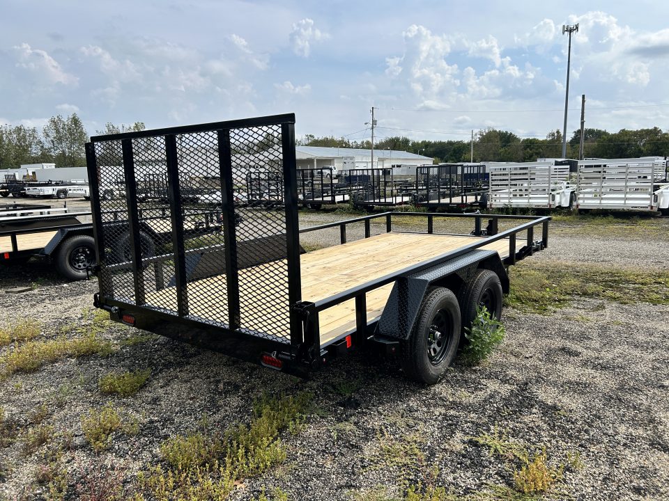 New 2027 Liberty 7 X 14 FT UTILITY TRAILER TUBE RAIL HD SPRING ASSIST RAMP