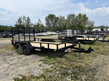 New 2027 Liberty 7 X 14 FT UTILITY TRAILER TUBE RAIL HD SPRING ASSIST RAMP