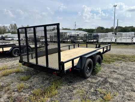 New 2027 Liberty 7 X 14 FT UTILITY TRAILER TUBE RAIL HD SPRING ASSIST RAMP