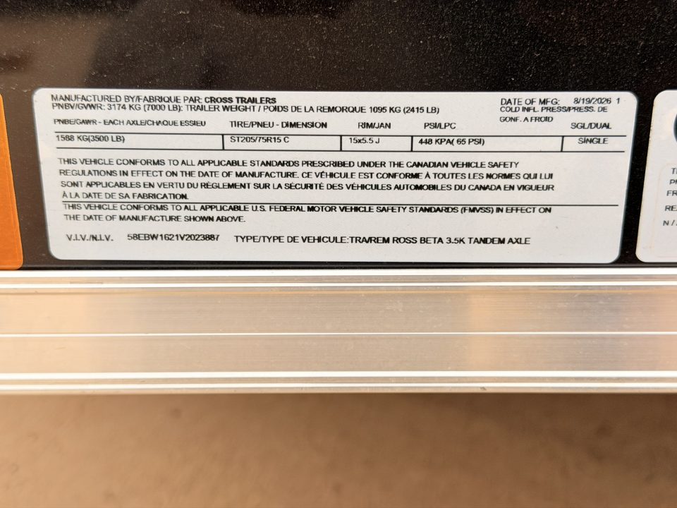 New 2027 Cross Trailers 7-16-1.5V Enclosed 7K GVWR