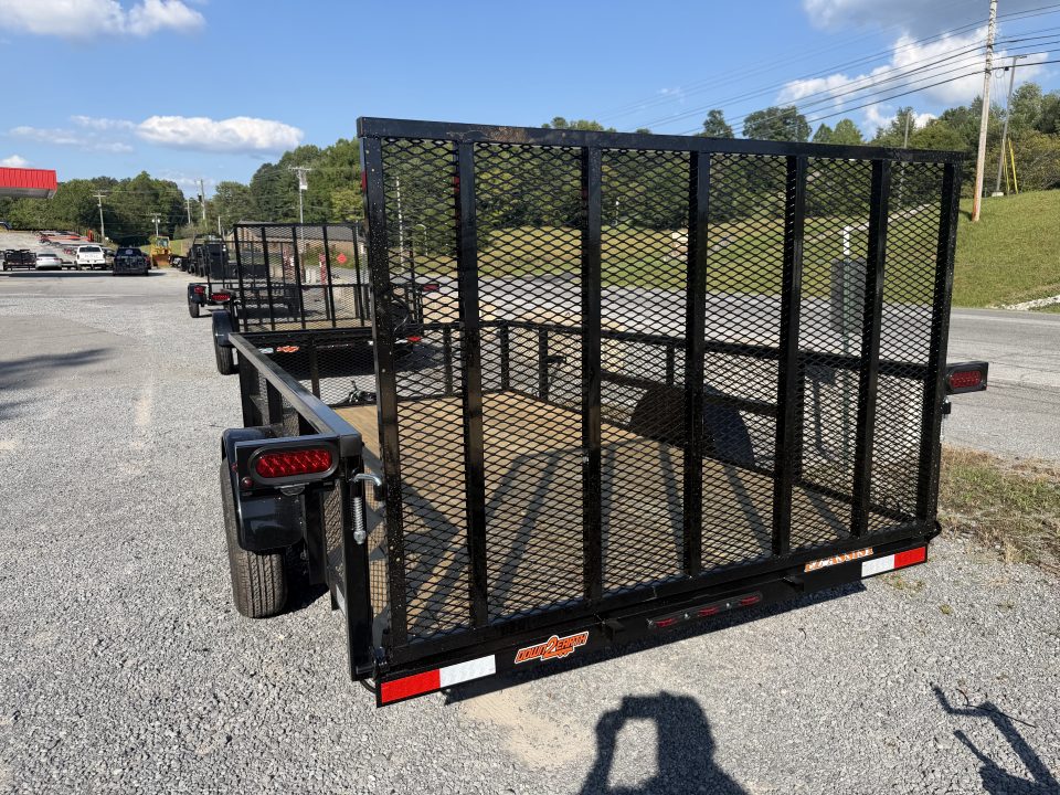 New 2027 Down 2 Earth DTE7612G29 Utility Trailer 76”X12’ 24” EXPANDED METAL SIDES TUBE RAIL FLIP UP JACK