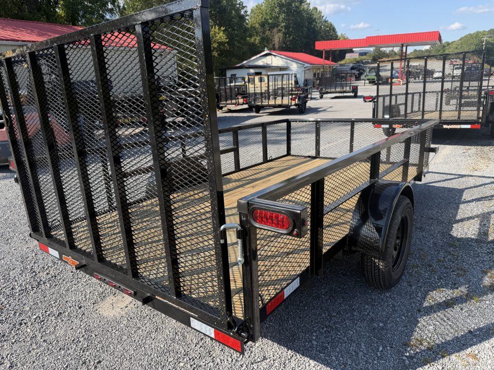 New 2027 Down 2 Earth DTE7612G29 Utility Trailer 76”X12’ 24” EXPANDED METAL SIDES TUBE RAIL FLIP UP JACK