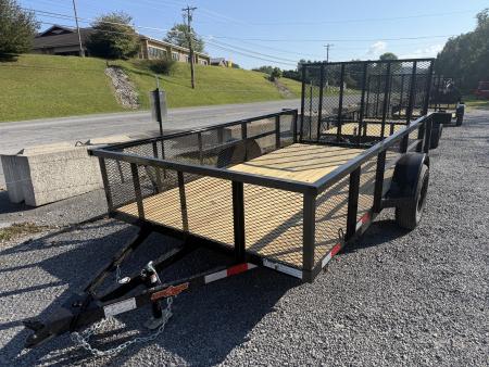 New 2027 Down 2 Earth DTE7612G29 Utility Trailer 76”X12’ 24” EXPANDED METAL SIDES TUBE RAIL FLIP UP JACK