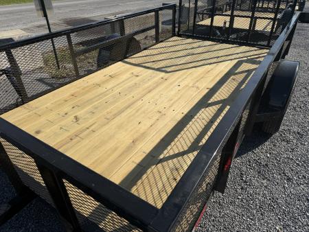 New 2027 Down 2 Earth DTE7612G29 Utility Trailer 76”X12’ 24” EXPANDED METAL SIDES TUBE RAIL FLIP UP JACK