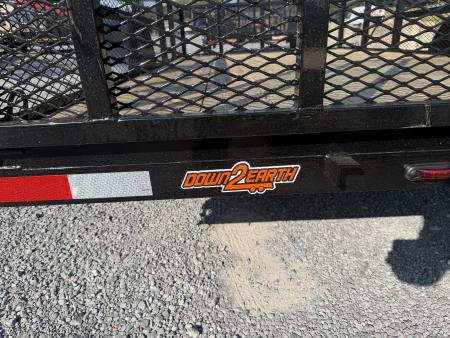 New 2027 Down 2 Earth DTE7612G29 Utility Trailer 76”X12’ 24” EXPANDED METAL SIDES TUBE RAIL FLIP UP JACK