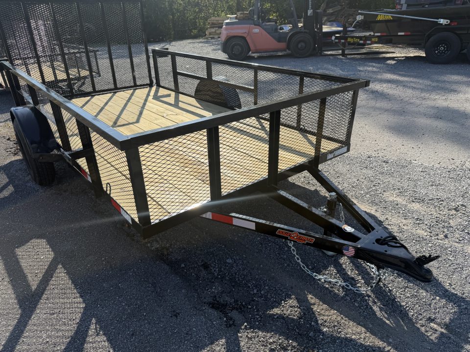 New 2027 Down 2 Earth DTE7612G29 Utility Trailer 24” EXPANDED METAL SIDES TUBE RAIL FLIP UP JACK