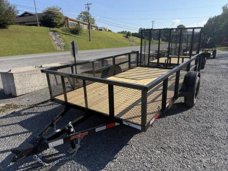 New 2027 Down 2 Earth DTE7612G29 Utility Trailer 24” EXPANDED METAL SIDES TUBE RAIL FLIP UP JACK