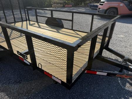 New 2027 Down 2 Earth DTE7612G29 Utility Trailer 24” EXPANDED METAL SIDES TUBE RAIL FLIP UP JACK