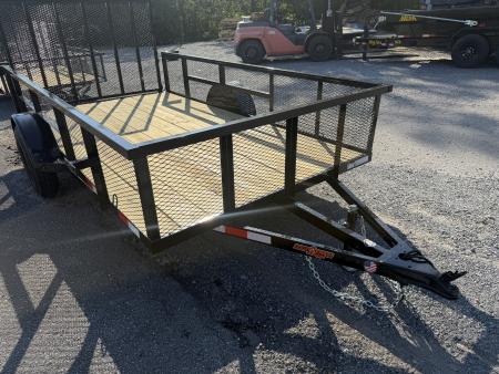 New 2027 Down 2 Earth DTE7612G29 Utility Trailer 24” EXPANDED METAL SIDES TUBE RAIL FLIP UP JACK