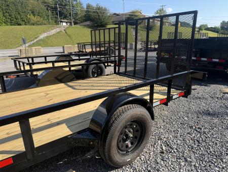 New 2027 Down 2 Earth DTE7612G29 Utility Trailer 76” X12’ TUBE RAIL & FLIP UP JACK