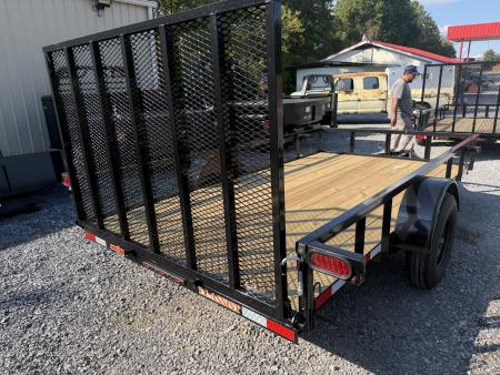 New 2027 Down 2 Earth DTE7612G29 Utility Trailer 76” X12’ TUBE RAIL & FLIP UP JACK