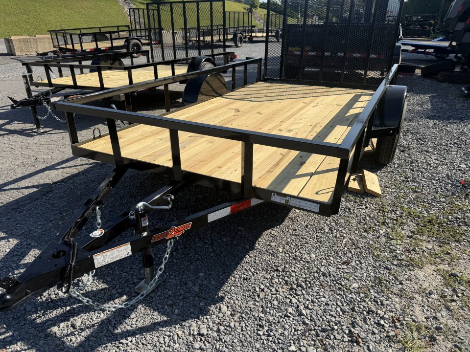 New 2027 Down 2 Earth DTE7612G29 Utility Trailer 76” X12’ TUBE RAIL & FLIP UP JACK