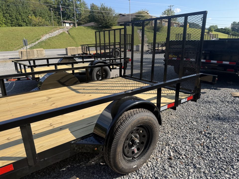 New 2027 Down 2 Earth DTE7612G29 Utility Trailer 76” X12’ TUBE RAIL & FLIP UP JACK
