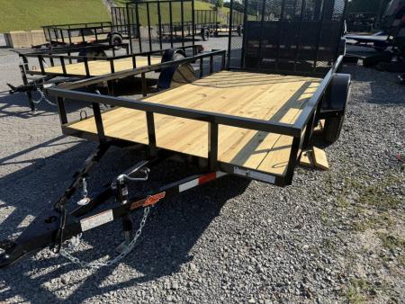 New 2027 Down 2 Earth DTE7612G29 Utility Trailer 76” X12’ TUBE RAIL & FLIP UP JACK