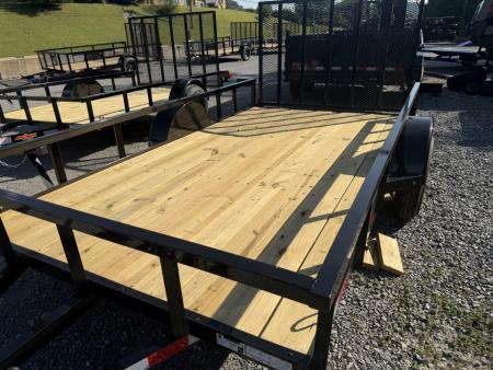 New 2027 Down 2 Earth DTE7612G29 Utility Trailer 76” X12’ TUBE RAIL & FLIP UP JACK