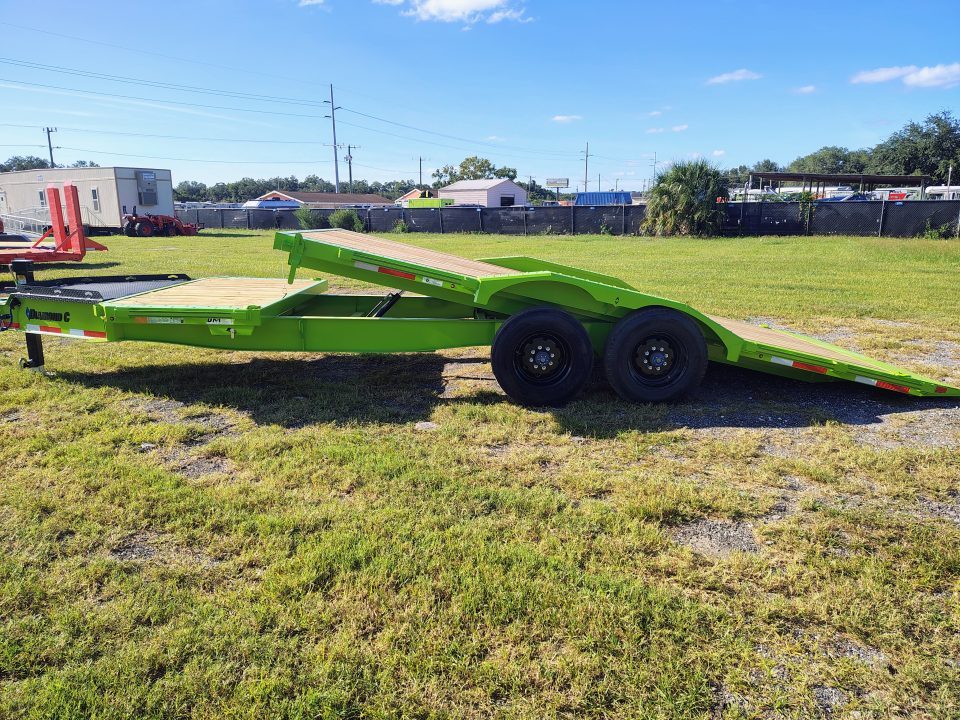 New 2027 Diamond C HXD210 Max Width Tilt Trailer; ABS Brakes; 4’ Stationary Deck 18’ Tilt Deck; Drive Over Fenders