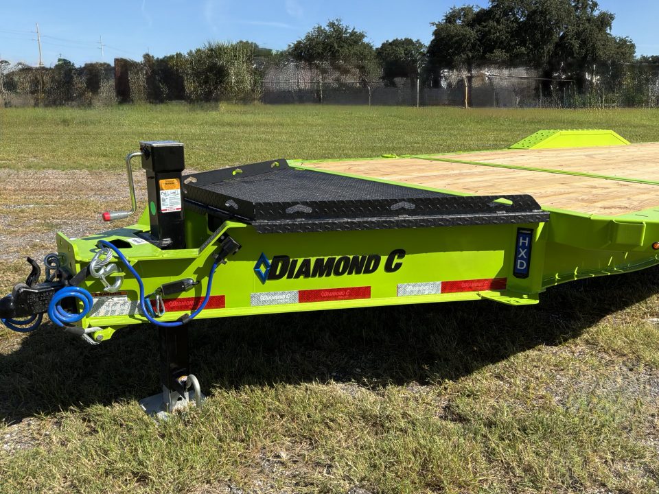New 2027 Diamond C HXD210 Max Width Tilt Trailer; ABS Brakes; 4’ Stationary Deck 18’ Tilt Deck; Drive Over Fenders