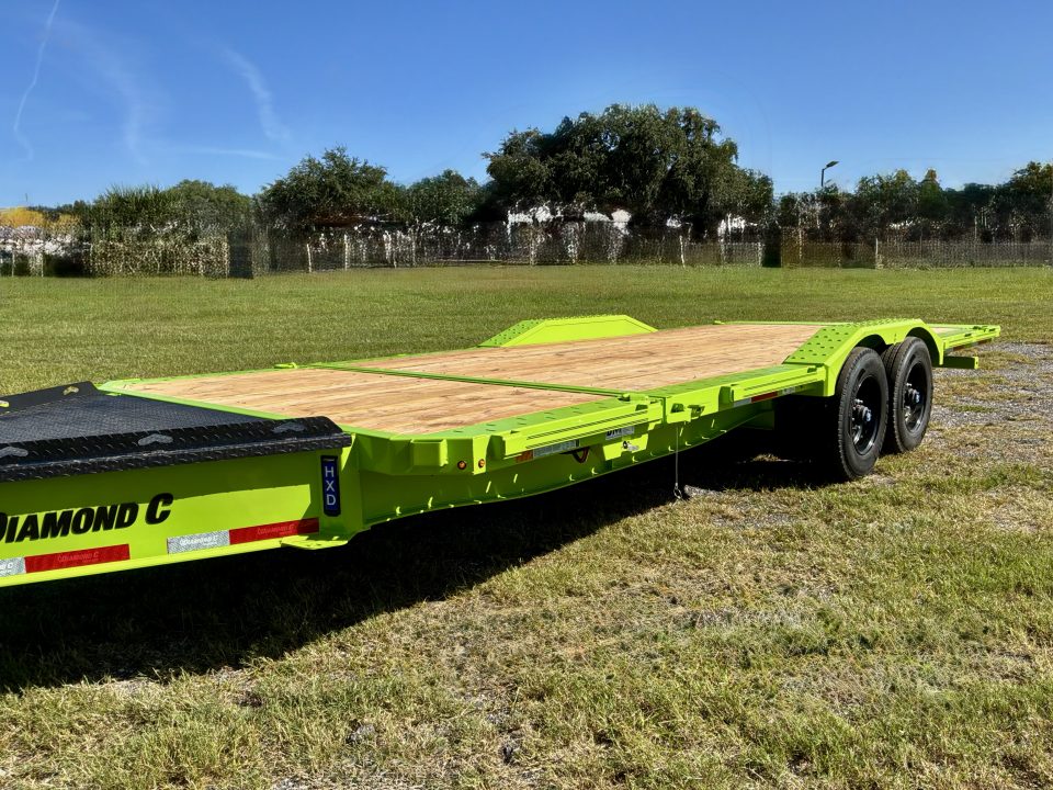 New 2027 Diamond C HXD210 Max Width Tilt Trailer; ABS Brakes; 4’ Stationary Deck 18’ Tilt Deck; Drive Over Fenders