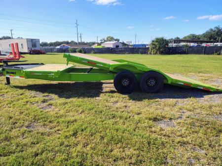 New 2027 Diamond C HXD210 Max Width Tilt Trailer; ABS Brakes; 4’ Stationary Deck 18’ Tilt Deck; Drive Over Fenders